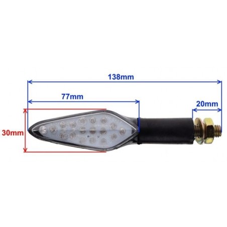 Universal LED turn signals Carbon (2pcs.)