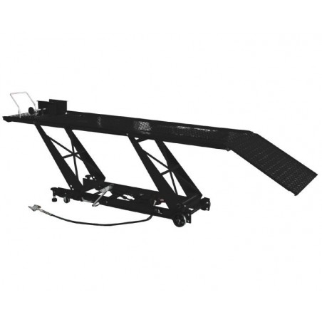 Pneumohydraulic motorcycle lift