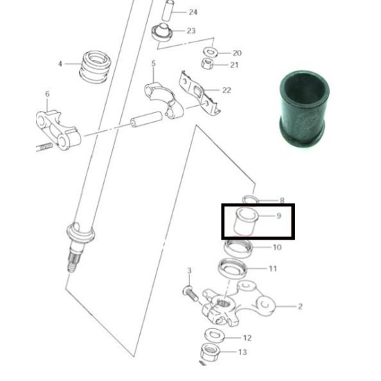 BRONCO steering column bushing SUZUKI LTR 450, LTA 450/500/700/750