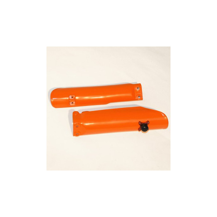 UFO front shock absorber guards with locking (starter) KTM SX 85 '04-'17, color orange