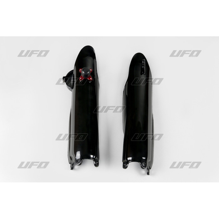 UFO front shock absorber guards with locking (starter) YAMAHA YZ 125/250 '08-'17, YZF 250/450 '08-'09 color BLACK
