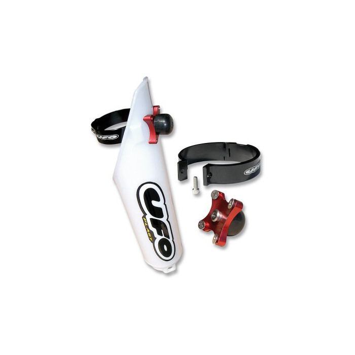 UFO front shock absorber guards with locking (starter) YAMAHA YZF 250/450 '10-'17 color white