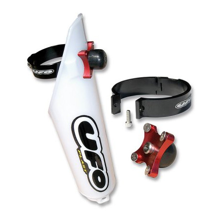 UFO front shock absorber guards with locking (starter) SUZUKI RM 85 '02-'17, color white
