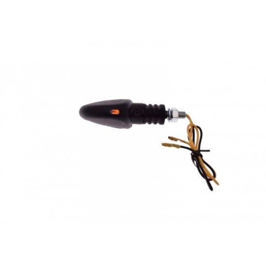 Universal turn signal, black, with clear glass (front left/rear right)