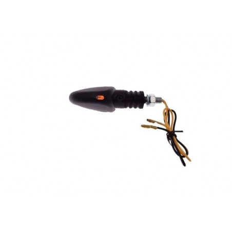 Universal turn signal, black, with clear glass (front left/rear right)