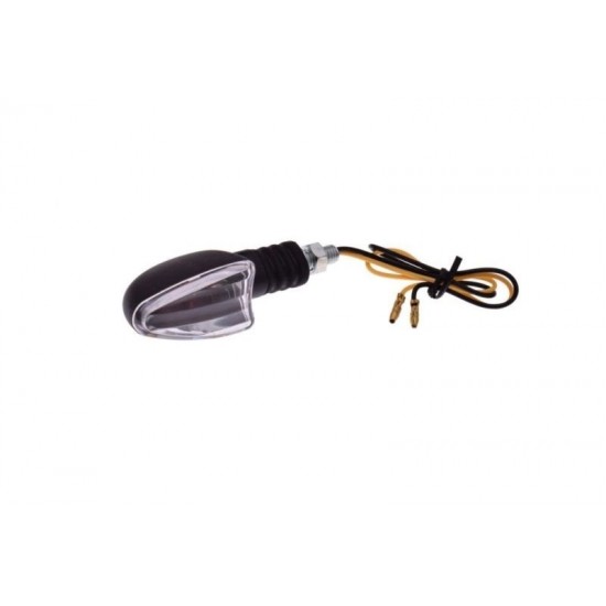 Universal turn signal, black, with clear glass (front left/rear right)