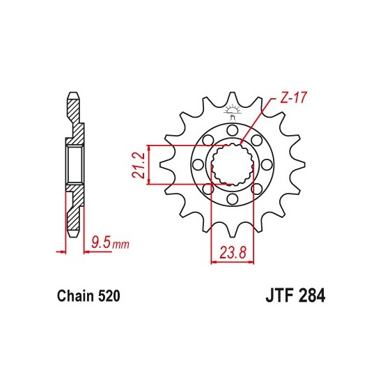 Honda CRF 250 / 450 front sprocket JTF284