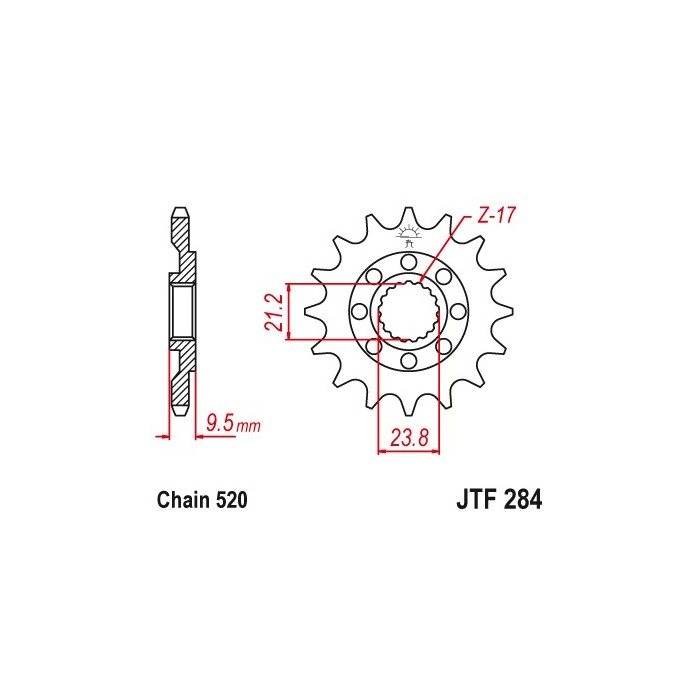 Honda CRF 250 / 450 front sprocket JTF284