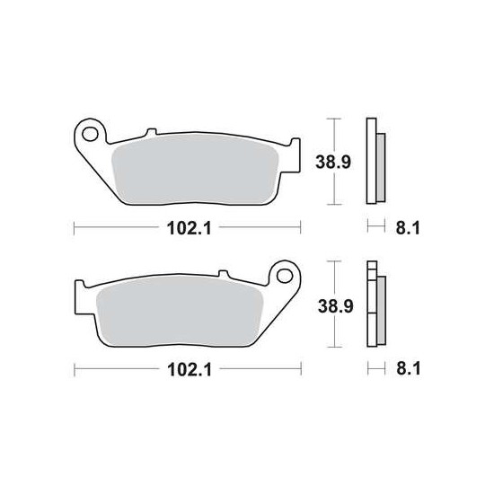 Galfer Semi Metal priekinės stabdžių kaladėlės Yamaha WR 125 modeliams