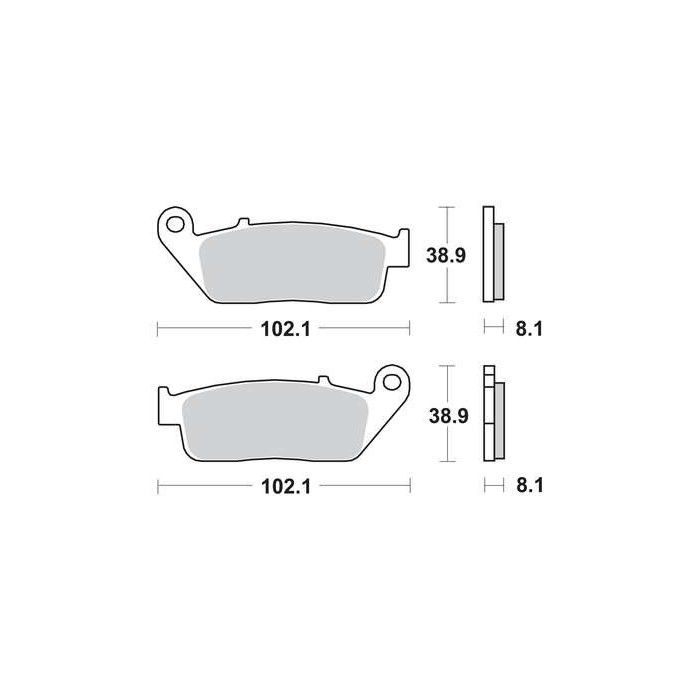 Galfer Scooter Semi Metal front brake pads for Yamaha WR 125 models