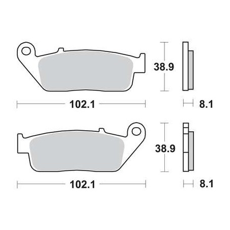 Galfer Scooter Semi Metal front brake pads for Yamaha WR 125 models