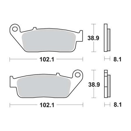 Galfer Scooter Semi Metal priekinės stabdžių kaladėlės Yamaha WR 125 modeliams