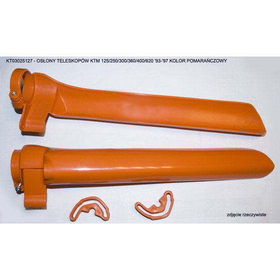 UFO front shock absorber protectors KTM 125/250/300/360/400/620 '93-'97 color orange
