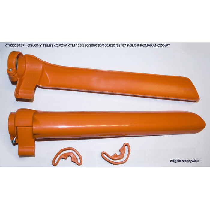 UFO front shock absorber protectors KTM 125/250/300/360/400/620 '93-'97 color orange