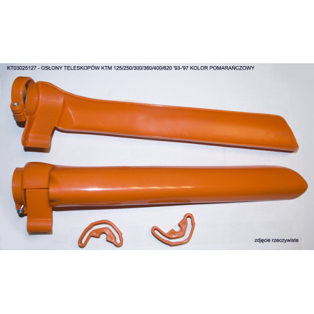 UFO front shock absorber protectors KTM 125/250/300/360/400/620 '93-'97 color orange