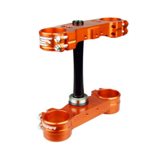 SCAR RACING front fork bridge KTM 125-450 SX / SXF, 125-500 EXC/EXCF/TPI color orange