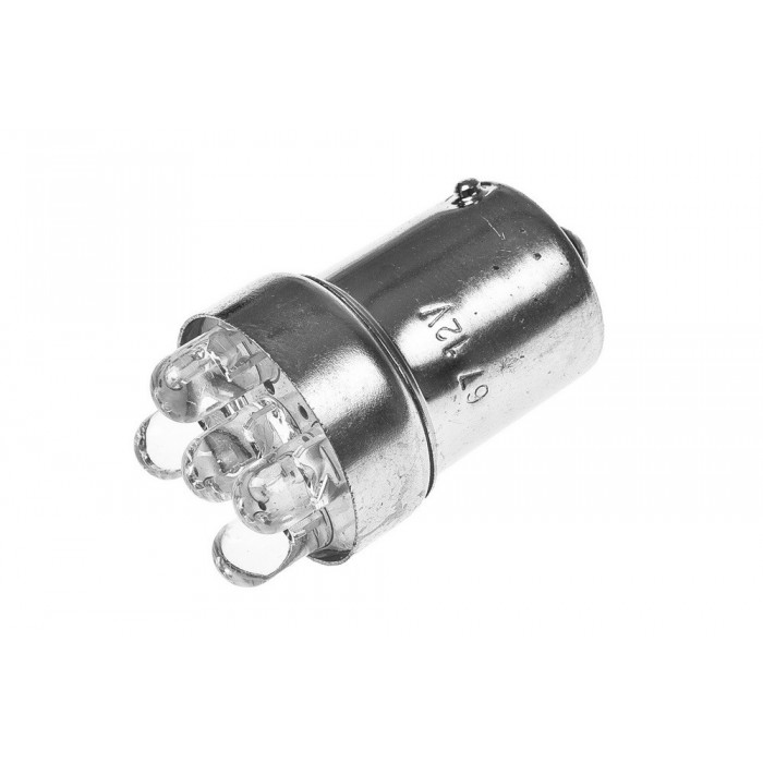 Lemputė BA15S 12V 12x LED, balta Lemputė BA15S 12V 12x LED, balta