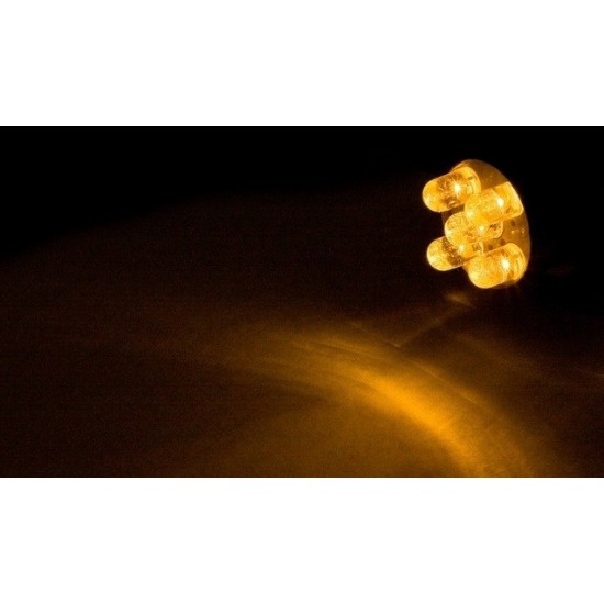 Bulb BA15S 12V 5x LED, orange