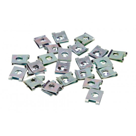 Plastikų montavimo plokštelės 6mm medvaržčiui (25 vnt.)