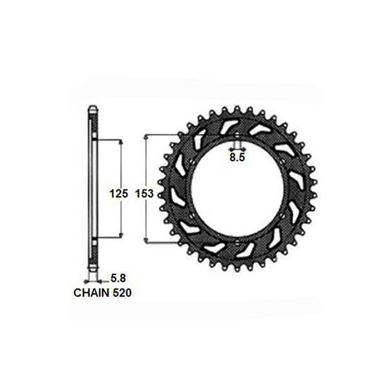 Honda / Beta rear sprocket Sunstar