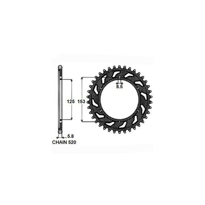 Honda / Beta rear sprocket Sunstar