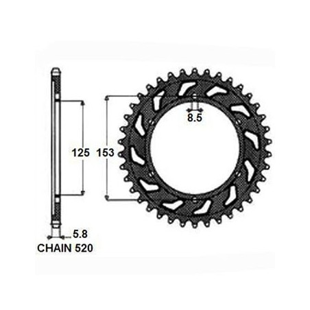 Honda / Beta rear sprocket Sunstar