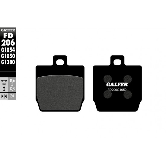 Galfer Scooter Semi metal Yamaha Slider / Aerox rear brake pads