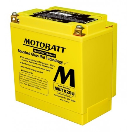 YTX20L-BS (MBTX20U) 12V 21Ah 310A Motobatt battery