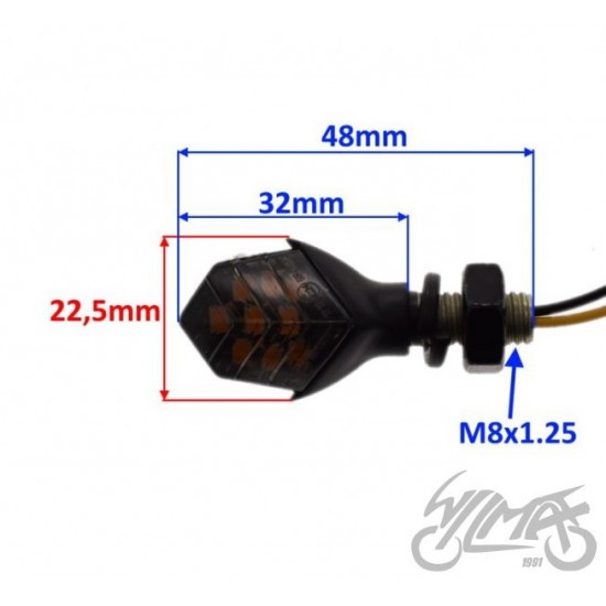 Mini LED turn signals dimmable (2pcs.)