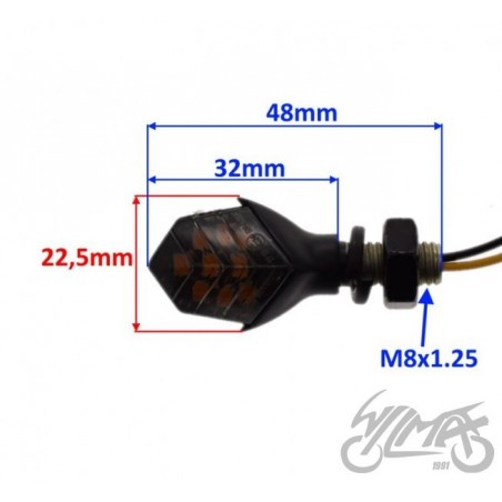 Mini LED turn signals dimmable (2pcs.)