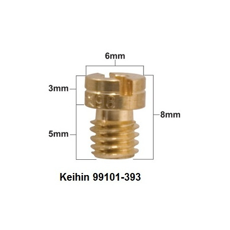 PROX pagrindinis žikleris (Main Jet) KEIHIN tipo 99101-393 SREDNICA 150 (1 vnt.)