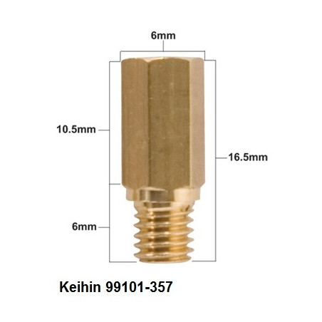 PROX pagrindinis žikleris (Main Jet) KEIHIN tipo 99101-357 dydis 188 (1 vnt.)