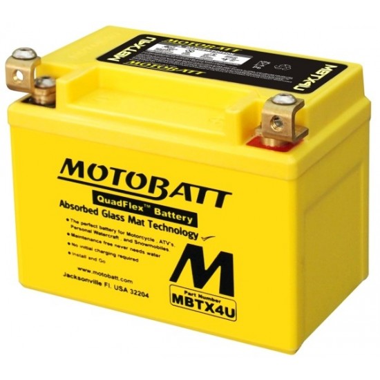 YTX4L-BS (MBTX4U) 12V 4.7Ah 70A Motobatt battery