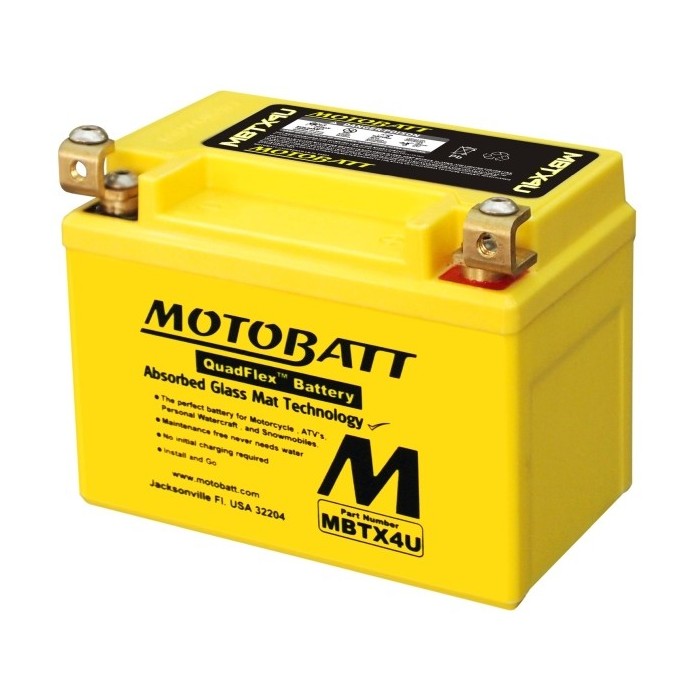 YTX4L-BS (MBTX4U) 12V 4.7Ah 70A Motobatt battery