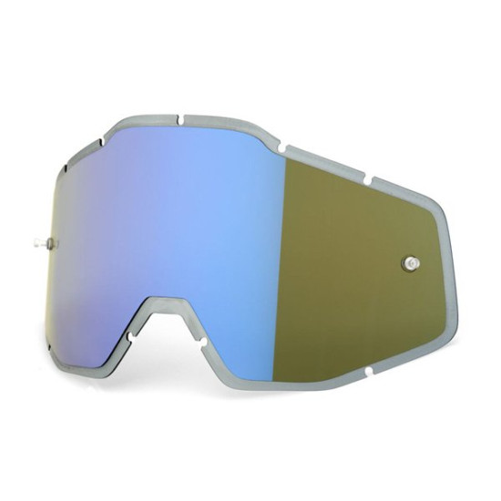 100 PERCENT lens for RACECRAFT+/RACECRAFT/ACCURI/STRATA - BLUE MIRROR/SMOKE ANTI-FOG