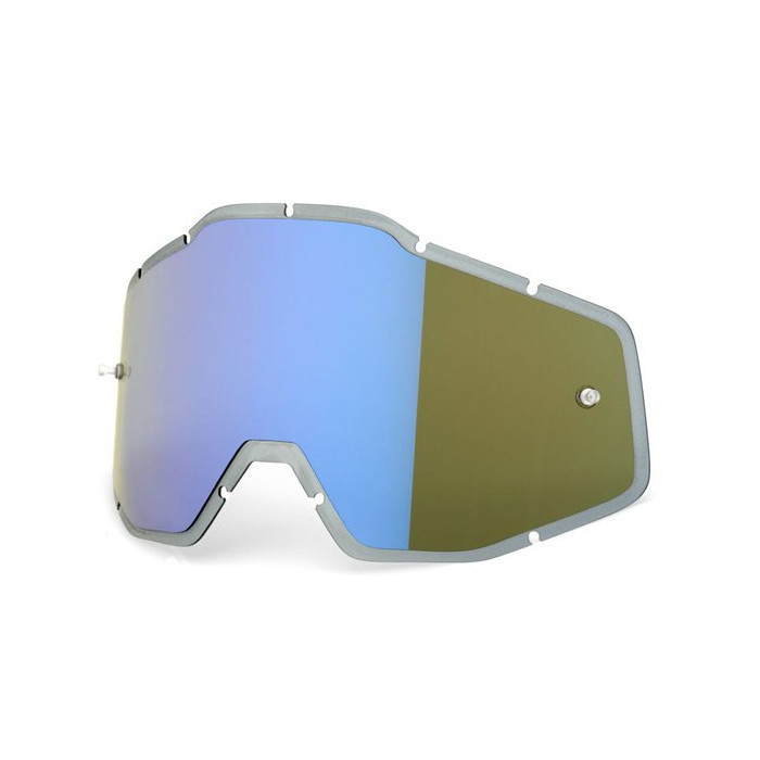 100 PERCENT lens for RACECRAFT+/RACECRAFT/ACCURI/STRATA - BLUE MIRROR/SMOKE ANTI-FOG