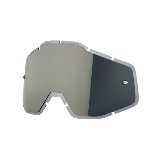 100 PERCENT lens for RACECRAFT+/RACECRAFT/ACCURI/STRATA - SILVER MIRROR/SMOKE ANTI-FOG