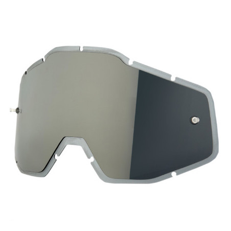 100 PERCENT lens for RACECRAFT+/RACECRAFT/ACCURI/STRATA - SILVER MIRROR/SMOKE ANTI-FOG