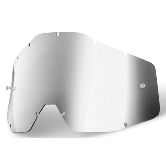 100 PERCENT goggle lens RACECRAFT/ACCURI/STRATA SILVER MIRROR color: mirror, old code: 51002-008-02