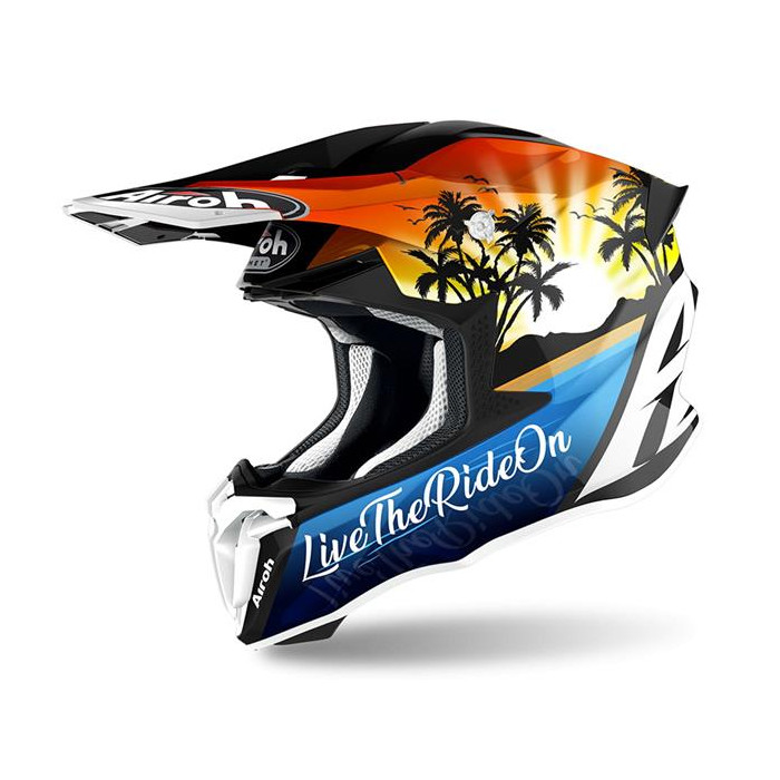 AIROH helmet TWIST 2.0 TECH LAZYBOY color: white/blue/orange, size: L