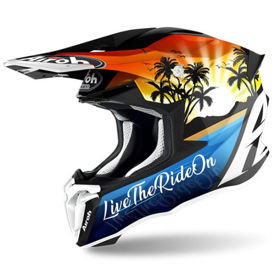 AIROH helmet TWIST 2.0 TECH LAZYBOY color: white/blue/orange, size: M
