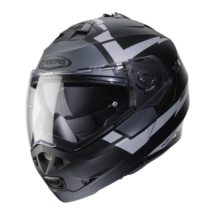 CABERG flip-up helmet, model: DUKE II OTHER color: black matte/gray, size: L