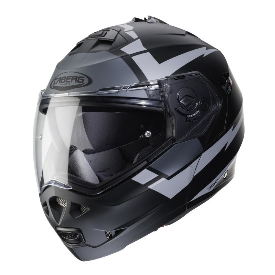 CABERG flip-up helmet, model: DUKE II OTHER color: black matte/gray, size: XL