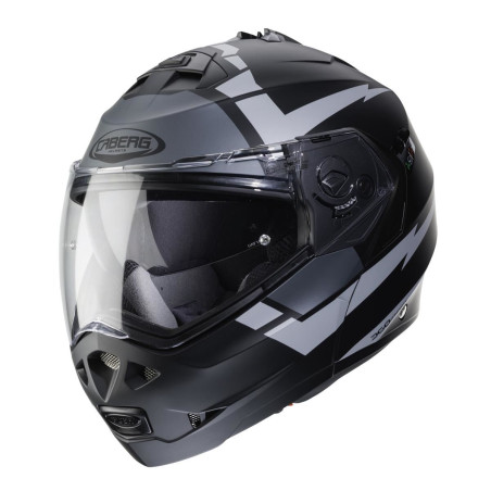CABERG flip-up helmet, model: DUKE II OTHER color: black matte/gray, size: XL