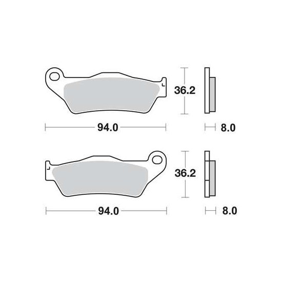 Galfer Semi Metal stabdžių kaladėlės Yamaha YZF R125, KTM, Aprilia, Husqvarna, TM, Gas Gas modeliams