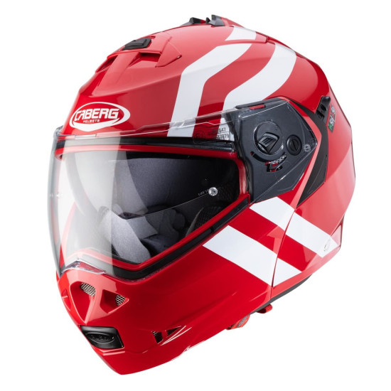 CABERG flip-up helmet, model: DUKE II SUPERLEGEND RED/WHITE color: red/white, size: M