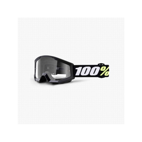100 PERCENT (2022) glasses, model: STRATA MINI BLACK JUNIOR, color: black, lens: clear ANTI-FOG, old code 50600-001-