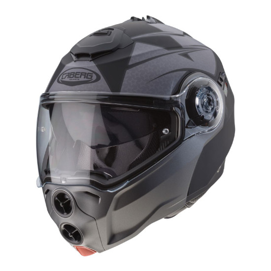 CABERG flip-up helmet, model: DROID (PINLOCK) PATRIOT color: matte black/gray, size: S
