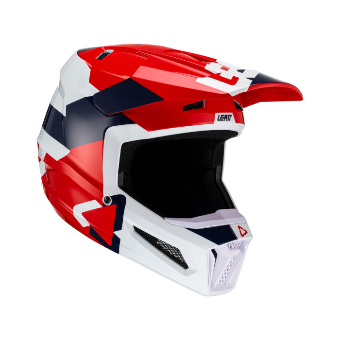LEATT (2023) helmet MOTO 2.5 V23 HELMET ROYAL color: NAVY/red/white, size: S (55-56 cm)
