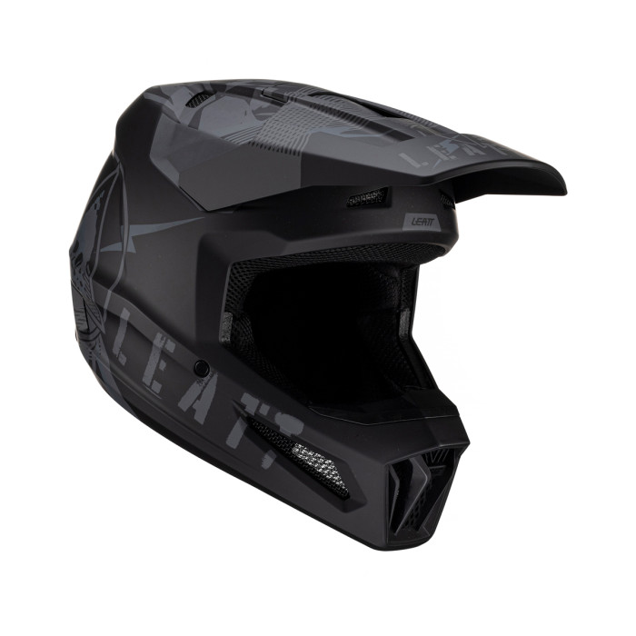 LEATT (2023) helmet MOTO 2.5 V23 HELMET STEALTH color: black, size: L (59-60 cm)